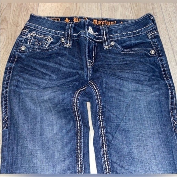 Rock revival alanis bootcut boot blue jeans denim - Picture 5 of 7